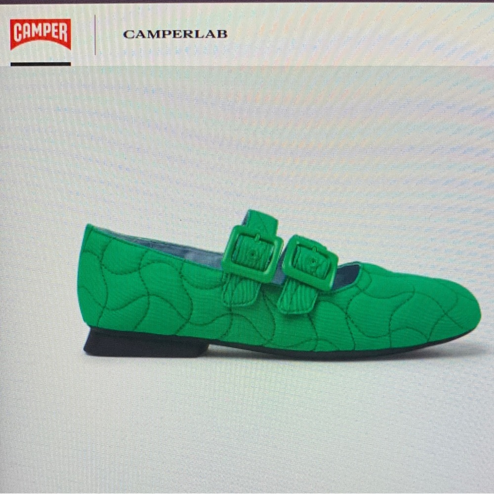 Camper Green Quilted Mary Jane Flats - Picture 7 of 7